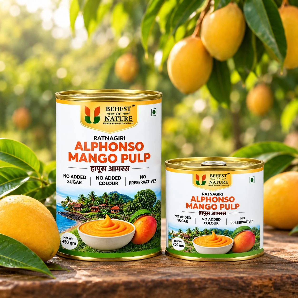 Ratnagiri Alphonso Mango Pulp (Authentic Aamras)